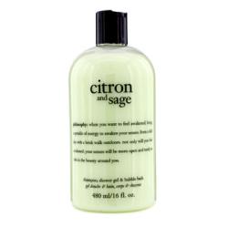 Citron & Sage Shampoo, Shower Gel & Bubble Bath --480ml-16oz