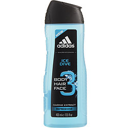Adidas Ice Dive By Adidas 3 Body, Hair & Face Shower Gel 13.5 Oz (developed With Athletes)