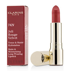Clarins Joli Rouge Velvet (matte & Moisturizing Long Wearing Lipstick) - # 742v Joil Rouge  --3.5g-0.1oz By Clarins